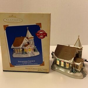 2003 Hallmark Keepsake Fieldstone Church Candlelight Services Ornament